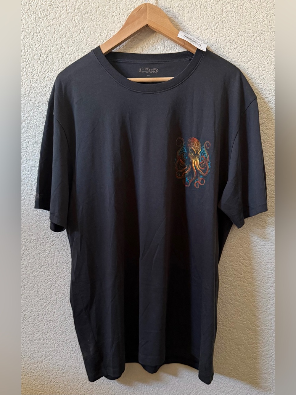 Crazy Shirts Men’s Size XXL Pima Cotton Octopus Graphic •Jet Black MSRP $51